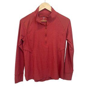 Layer 8 Womens Small Pink 1/4 Zip Mock Neck Qwick Dry Performance Active Shirt